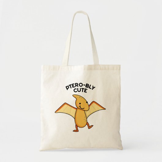 Pterobly Schattigee Grappige Dinosaurus Pterodacty Tote Bag (Voorkant)