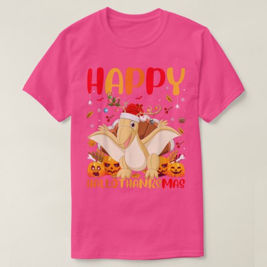 Pterodactyl Dierenvriend Happy Pterodactyl HelloTh T-shirt (Design voorkant)