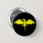 Pterodactyl Dinosaur Superheld Logo Ronde Button 5,7 Cm (Voorkant /achterkant)