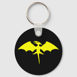 Pterodactyl Dinosaur Superheld Logo Sleutelhanger