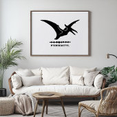pterodactyl-dinosaurussilhouet poster