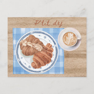 P'tit déj - Frans ontbijt Briefkaart