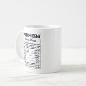Pto President Nutrition Facts Coffee Mug (Devant gauche)