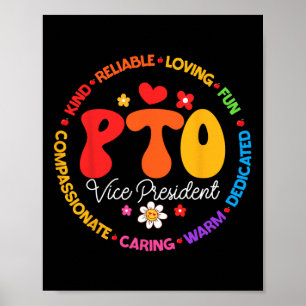 Pto vice-president terug naar school matching oude poster