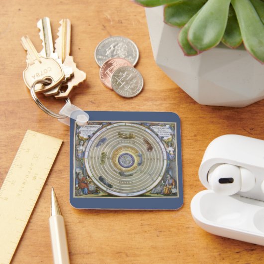  Ptolemaic Planisphere door Andreas Cellarius Sleutelhanger (Bureau)