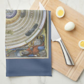  Ptolemaic Planisphere door Andreas Cellarius Theedoek (Quarter Fold)