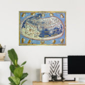 Ptolemaïsche Wereldkaart Poster (Thuiskantoor)