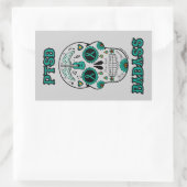 PTSD Badass-suikerschedel Rechthoekige Sticker (Tas)