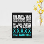 PTSD-bewustzijn na traumatische stress Kaart (Gele Bloem)