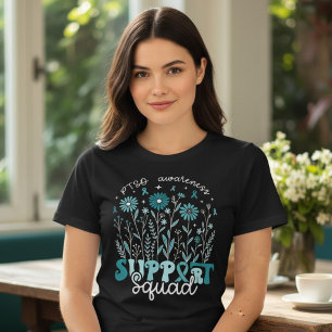 PTSD Steun Team Teal Wilde Bloemen Tri-Blend Shirt
