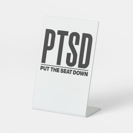 PTSD-teken Reclamebord Met Voetstuk (Voorkant)