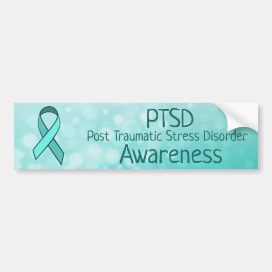 PTSS Awareness TealRibbon Bumpersticker (Voorkant)
