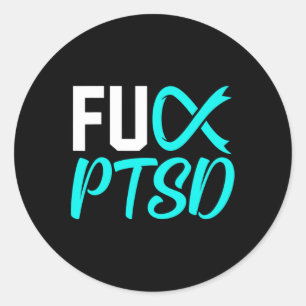PTSS Post Traumatische Stress Disorder Awareness R Ronde Sticker