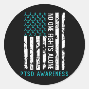 PTSS Post Traumatische Stress Disorder Awareness S Ronde Sticker