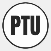 PTU - Platinum Classic Round Sticker (Voorkant)
