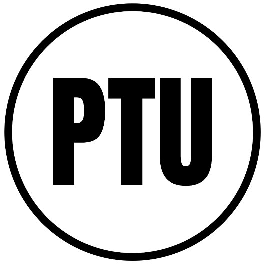 PTU - Sticker rond Platine classique