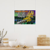 PTW Atomic Train on Bridge Poster (Keuken)