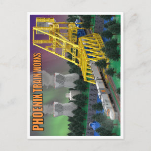 PTW Atoomtrein op Brug Ansichtkaart Briefkaart