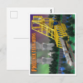 PTW Train Atomique sur Pont Carte Postale (Devant / Derrière)