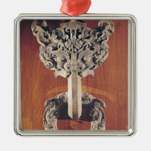 P'u shou' deur klopt met een tatoeageontwerp metalen ornament