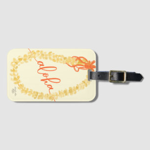 Puakenikeni Lei Aloha Hawaii Bag Label Bagagelabel