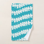 Puakenikeni sur Turquoise Serviette de bain Tropic (Serviette à main)