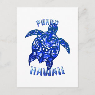 Puako Hawaii Vacation Tribal Turtle Briefkaart