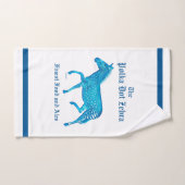 Pub anglais Polka Dot Zebra - Bleu (Serviette à main)