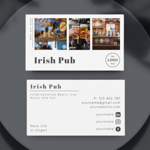 Pub Bar bier Café club foto Visitekaartje