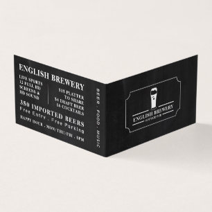  Pub Chalkboard, Pub/Brewery, Gedetailleerd Visitekaartjes