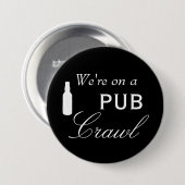 Pub Crawl Bierdag Drink Ronde Button 7,6 Cm (Voorkant /achterkant)