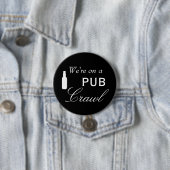 Pub Crawl Bierdag Drink Ronde Button 7,6 Cm (In situ)