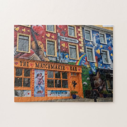 Pub de Matchmaker de couleur vive, Irlande Puzzle (Horizontal)