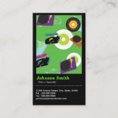 Pub DJ - Cool Disk Jockey Mixer Deck - QR-code Visitekaartje (Voorkant)