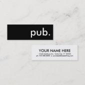 pub. mini visitekaartje (Voorkant / Achterkant)