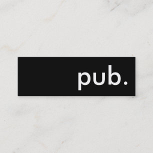 pub. mini visitekaartje