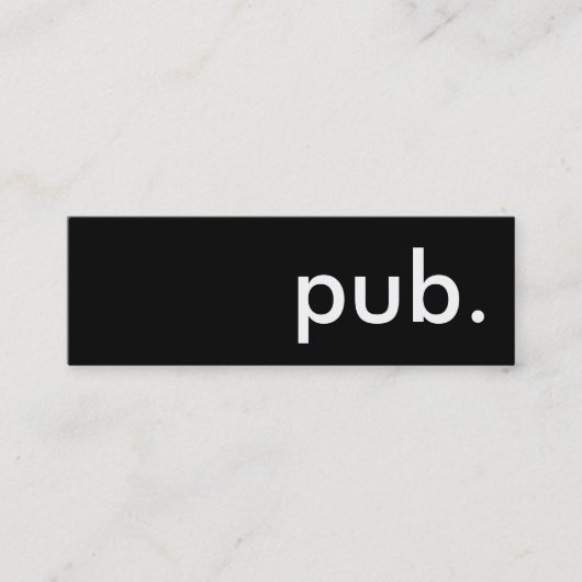 pub. mini visitekaartje (Voorkant)