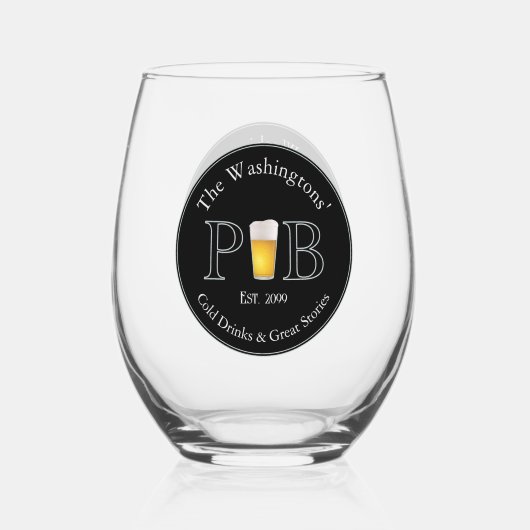 Pub Moderne Classique Verre À Boire (Recto)
