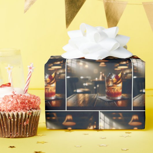 Pub ouderwetse cocktail cadeaupapier (Verjaardagsfeest)