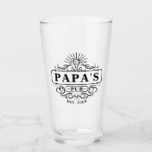 Pub Papa personnalisé Année de création de verre (Devant)