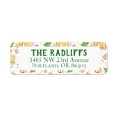 Pub Pattern-adreslabel Etiket (Voorkant)