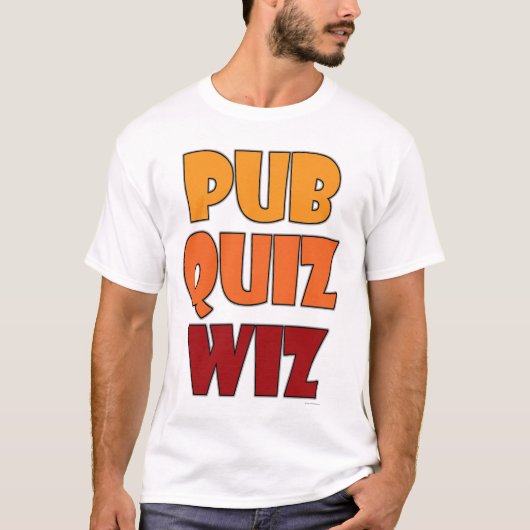 Pub Quiz Wiz Grappige Trivia Kampioen T-shirt (Voorkant)
