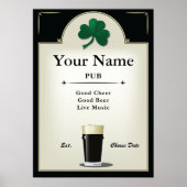 Pub Sign, Irish Pub, Gepersonaliseerd Poster (Voorkant)