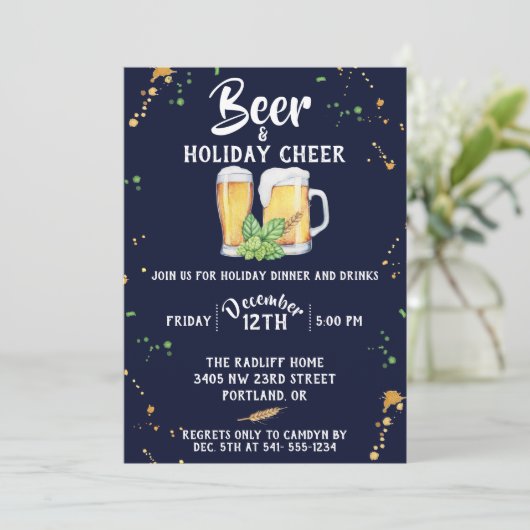 Pub Style Fête Invitation (Debout devant)