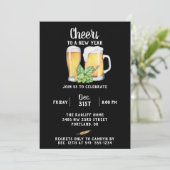 Pub Style New Year's Party Invitation (Debout devant)
