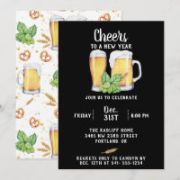 Pub Style New Year's Party Invitation