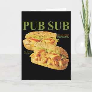 Pub Sub Kip Tender Grappige Sandwich Kaart