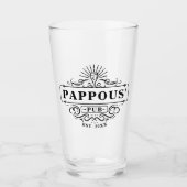 Pub sur mesure Pappous' Année de création de verre (Devant)