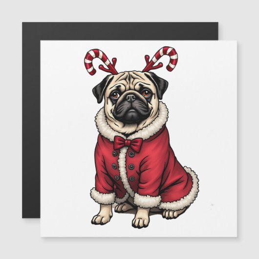 PubHond met Kerstman-pak voor Kerstliefhebbers (Voorkant / Achterkant)