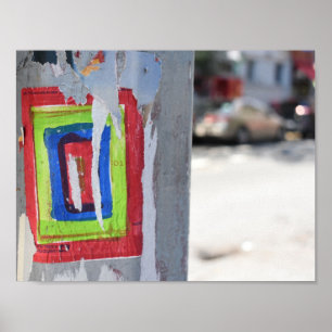 Public Art New York City Telefoon Pole Graffiti Poster